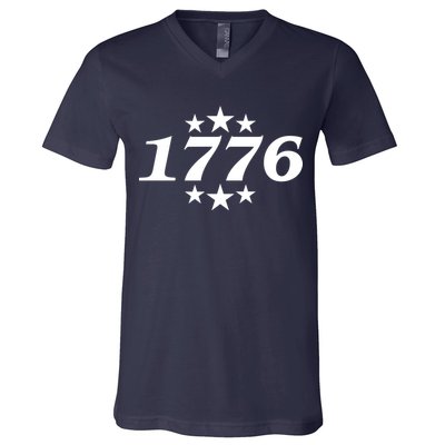 Patriotic 1776 USA 4th of July Stars V-Neck T-Shirt