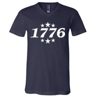 Patriotic 1776 USA 4th of July Stars V-Neck T-Shirt