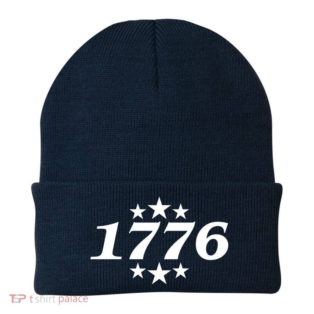 Patriotic 1776 USA 4th of July Stars Beanie