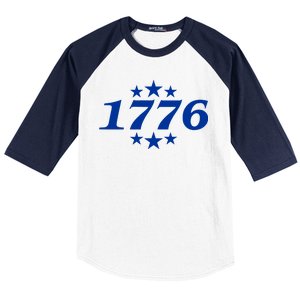 Patriotic 1776 USA 4th of July Stars Baseball Sleeve Shirt