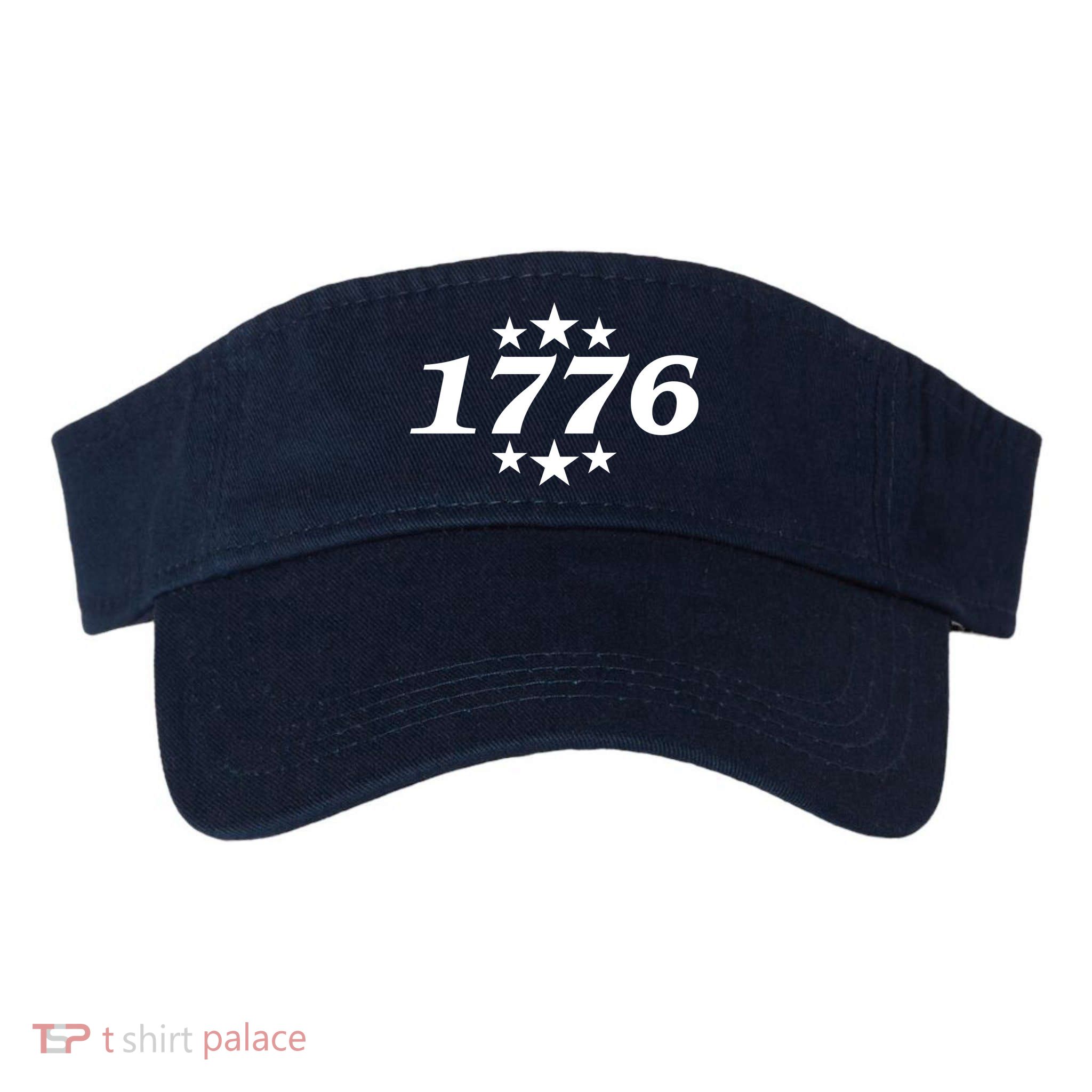 Patriotic 1776 USA 4th of July Stars Visor