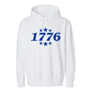 Patriotic 1776 USA 4th of July Stars Garment-Dyed Fleece Hoodie