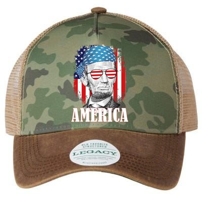 Patriotic Abraham Lincoln America Legacy Tie Dye Trucker Hat
