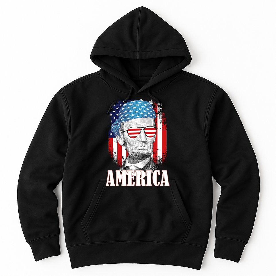 Patriotic Abraham Lincoln America Hoodie