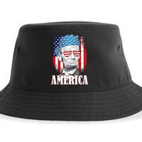 Patriotic Abraham Lincoln America Sustainable Bucket Hat