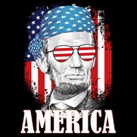 Patriotic Abraham Lincoln America Sustainable Bucket Hat