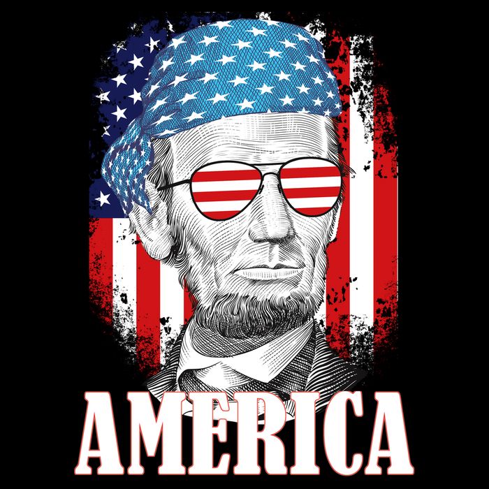 Patriotic Abraham Lincoln America Sustainable Bucket Hat