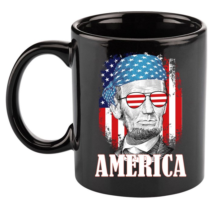 Patriotic Abraham Lincoln America 11oz C Handle Ceramic Mug