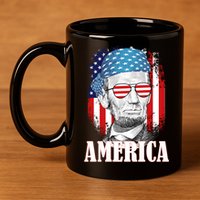 Patriotic Abraham Lincoln America 11oz C Handle Ceramic Mug