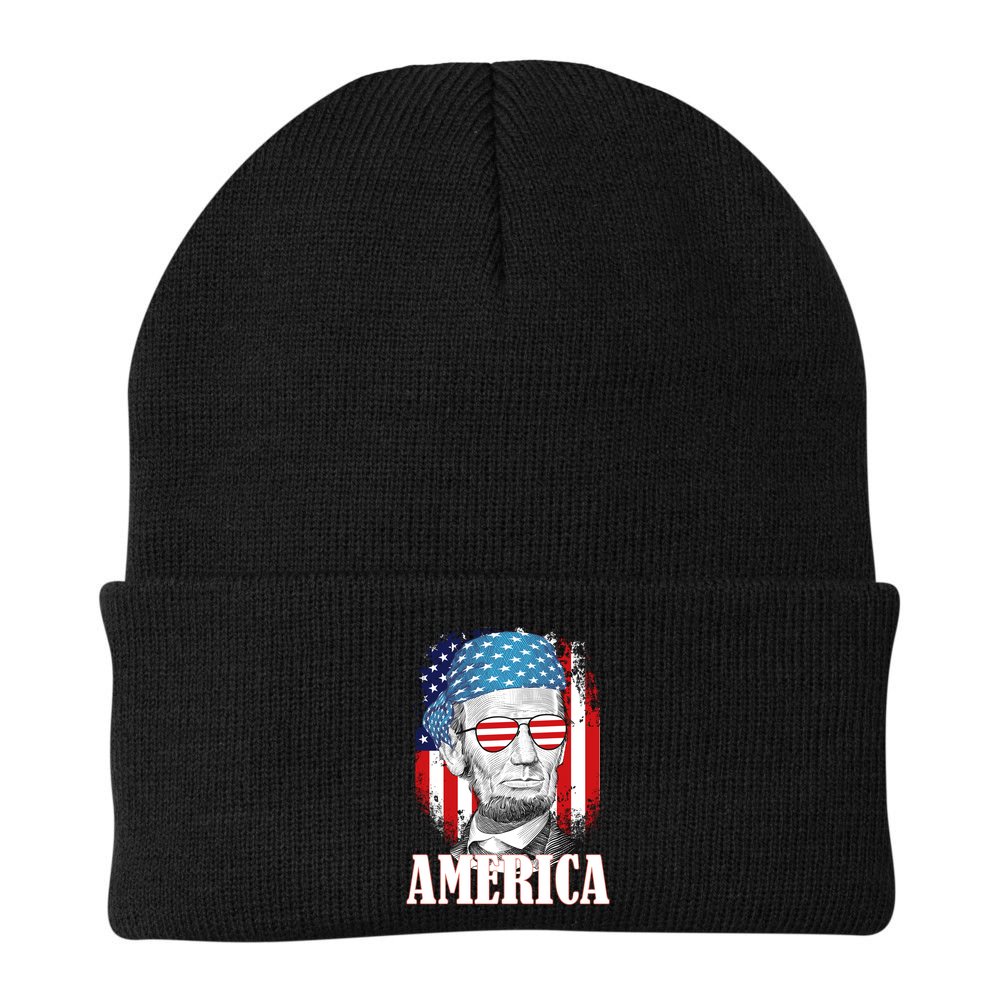 Patriotic Abraham Lincoln America Beanie
