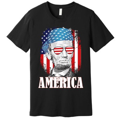Patriotic Abraham Lincoln America Premium T-Shirt