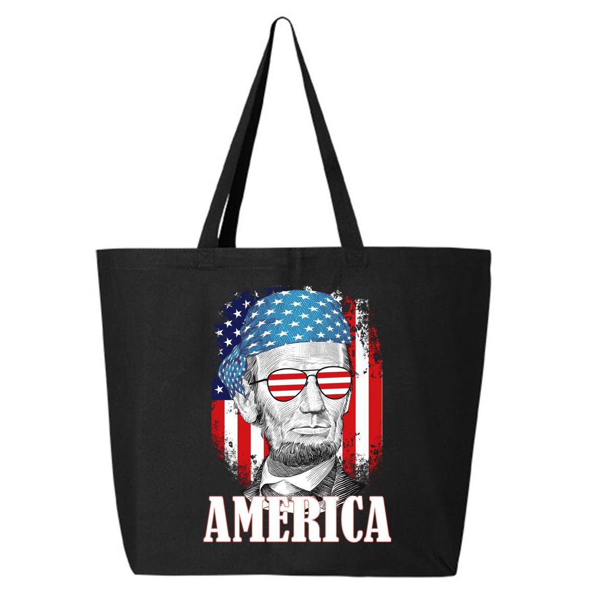 Patriotic Abraham Lincoln America 25L Jumbo Tote