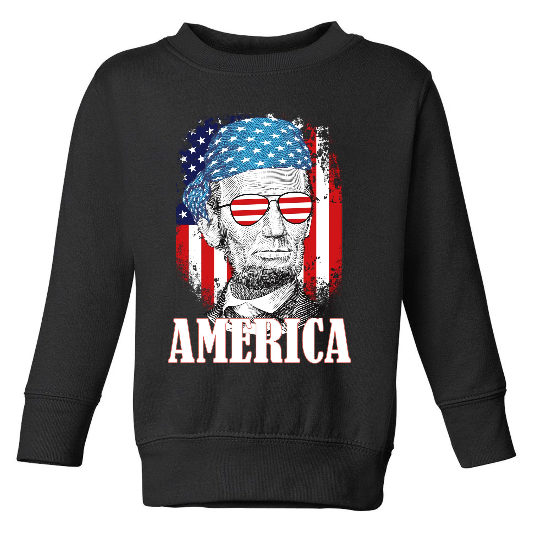 Patriotic Abraham Lincoln America Toddler Sweatshirt