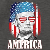 Patriotic Abraham Lincoln America Vector Backpack