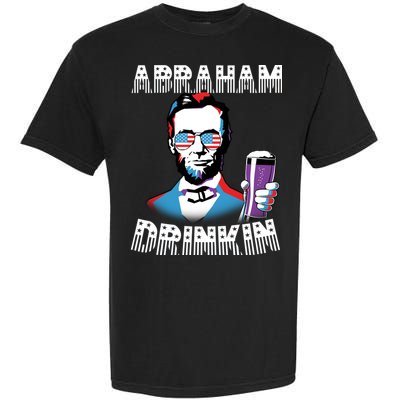 Patriotic Abraham Lincoln Drinkin Garment-Dyed Heavyweight T-Shirt