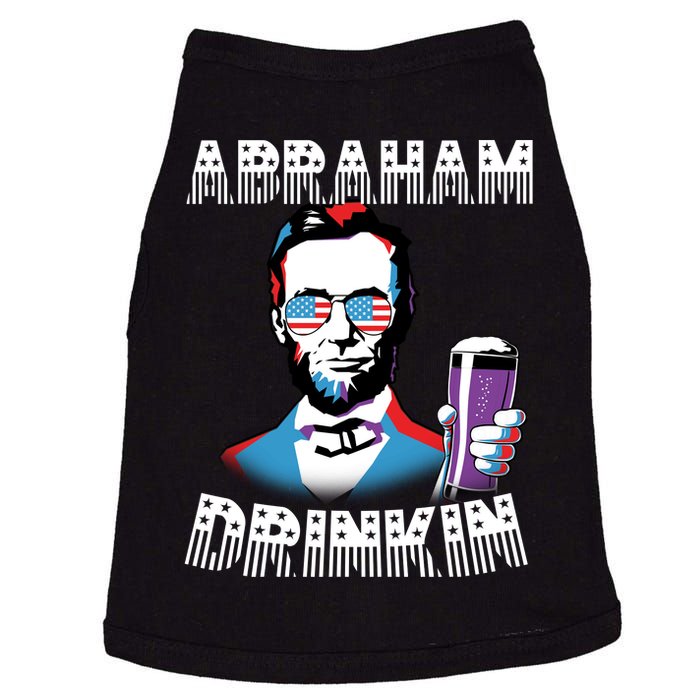 Patriotic Abraham Lincoln Drinkin Doggie Tank