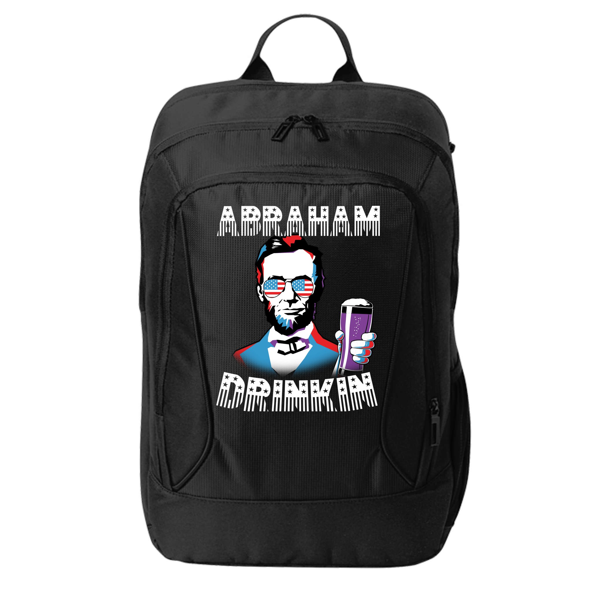 Patriotic Abraham Lincoln Drinkin City Backpack