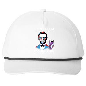 Patriotic Abraham Lincoln Drinkin Snapback Five-Panel Rope Hat