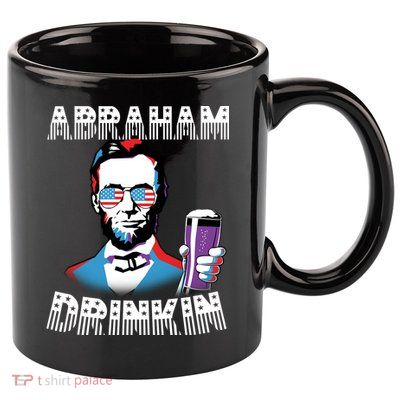 Patriotic Abraham Lincoln Drinkin 11oz C Handle Ceramic Mug