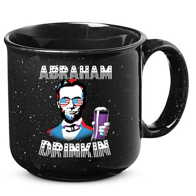 Patriotic Abraham Lincoln Drinkin 15oz Campfire Ceramic Mug