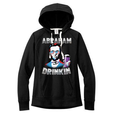 Patriotic Abraham Lincoln Drinkin Women's Fleece Hoodie