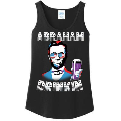 Patriotic Abraham Lincoln Drinkin Ladies Essential Tank