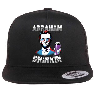 Patriotic Abraham Lincoln Drinkin Flat Bill Trucker Hat