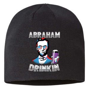 Patriotic Abraham Lincoln Drinkin Sustainable Beanie