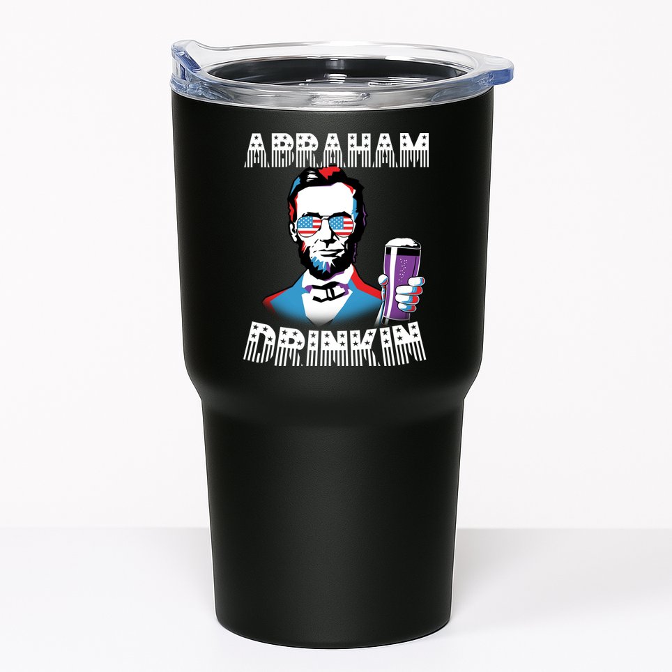Patriotic Abraham Lincoln Drinkin Tumbler