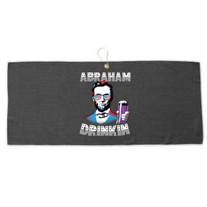 Patriotic Abraham Lincoln Drinkin Large Microfiber Waffle Golf Towel