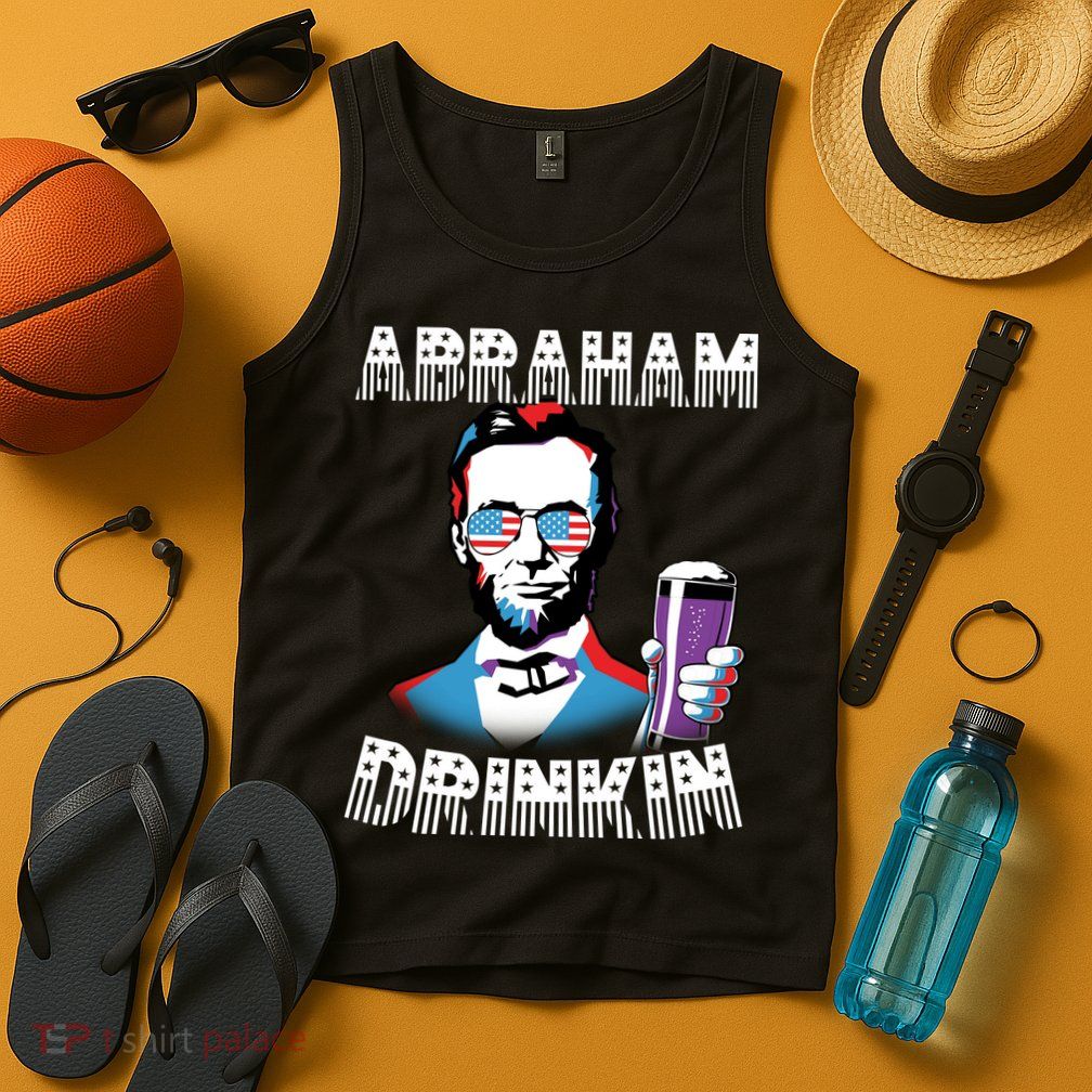 Patriotic Abraham Lincoln Drinkin Tank Top