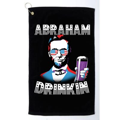 Patriotic Abraham Lincoln Drinkin Golf Towel