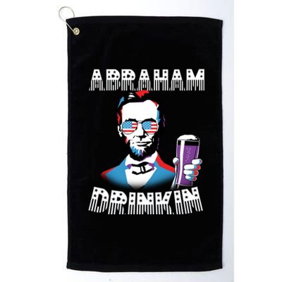 Patriotic Abraham Lincoln Drinkin Platinum Collection Golf Towel