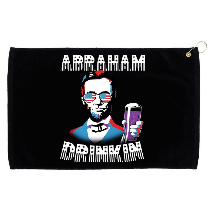 Patriotic Abraham Lincoln Drinkin Grommeted Golf Towel