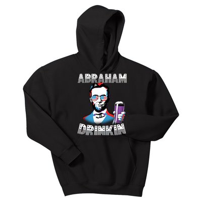 Patriotic Abraham Lincoln Drinkin Kids Hoodie