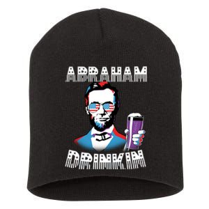 Patriotic Abraham Lincoln Drinkin Short Acrylic Beanie