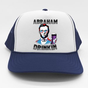 Patriotic Abraham Lincoln Drinkin Trucker Hat