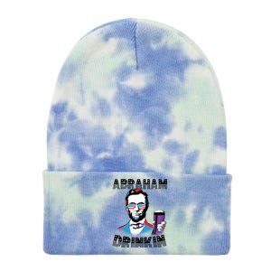 Patriotic Abraham Lincoln Drinkin Tie Dye 12in Knit Beanie