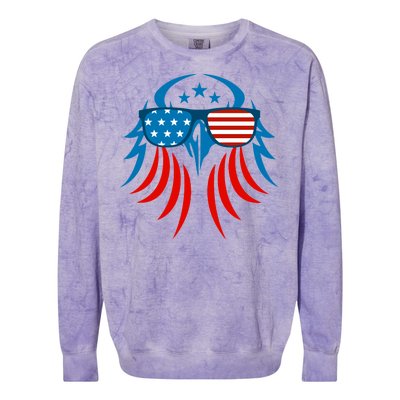 Patriotic American Bald Eagle Colorblast Crewneck Sweatshirt