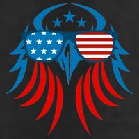 Patriotic American Bald Eagle 7 Panel Mesh Trucker Snapback Hat