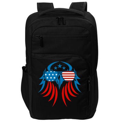 Patriotic American Bald Eagle Impact Tech Backpack