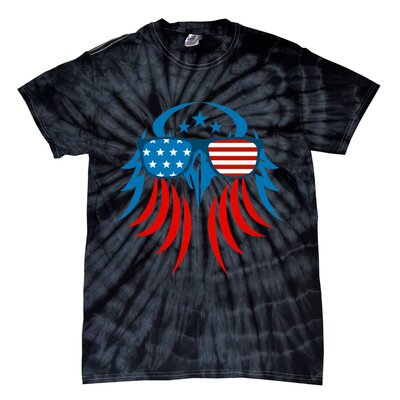 Patriotic American Bald Eagle Tie-Dye T-Shirt