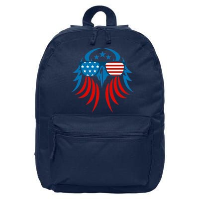 Patriotic American Bald Eagle 16 in Basic Backpack