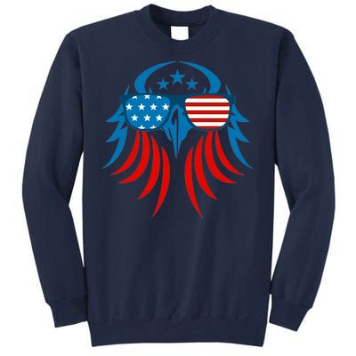 Patriotic American Bald Eagle Tall Sweatshirt