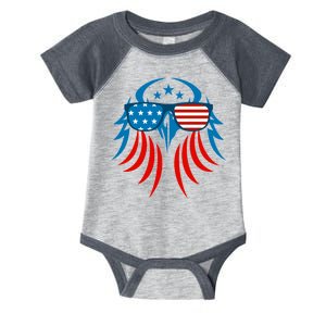 Patriotic American Bald Eagle Infant Baby Jersey Bodysuit