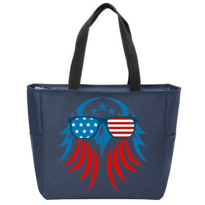 Patriotic American Bald Eagle Zip Tote Bag