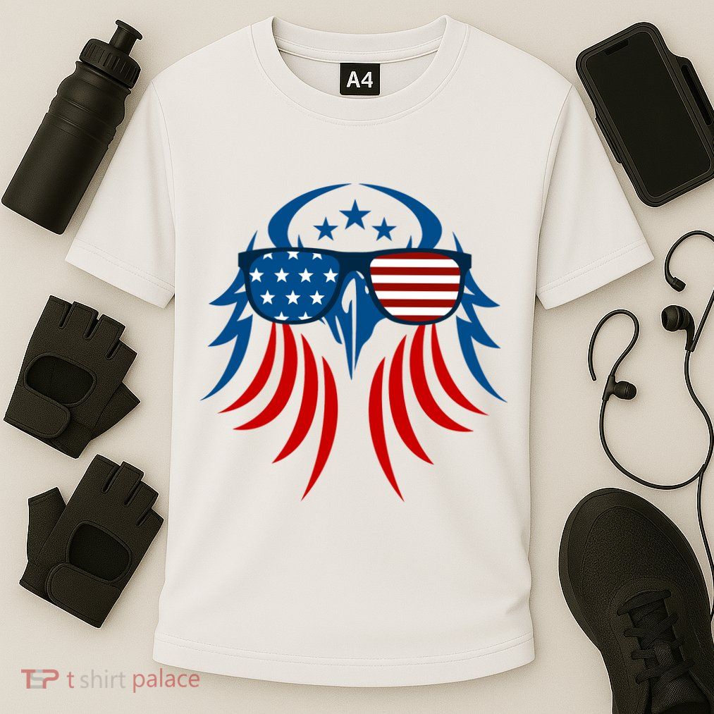 Patriotic American Bald Eagle Performance Shirt