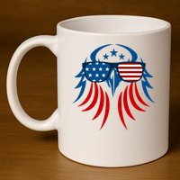 Patriotic American Bald Eagle 11oz C Handle Ceramic Mug