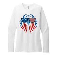 Patriotic American Bald Eagle Womens CVC Long Sleeve Shirt