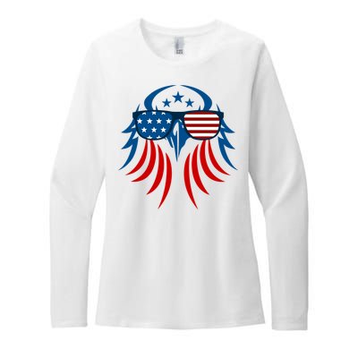 Patriotic American Bald Eagle Womens CVC Long Sleeve Shirt